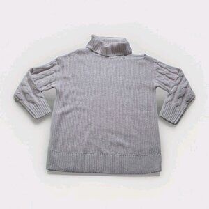 Torrid Sweater Women 00 / M Pink One Cold Shoulder Turtleneck Cable Knit Sleeves